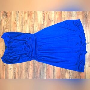 Vibrant Blue Ruched Fabric